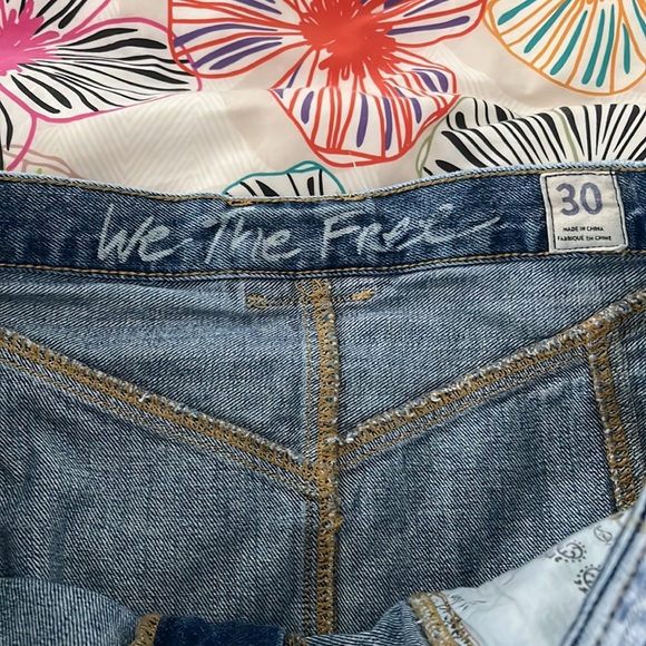 We the Free sz 30 denim high waist skirt belt loops and pockets - Picture 2 of 3